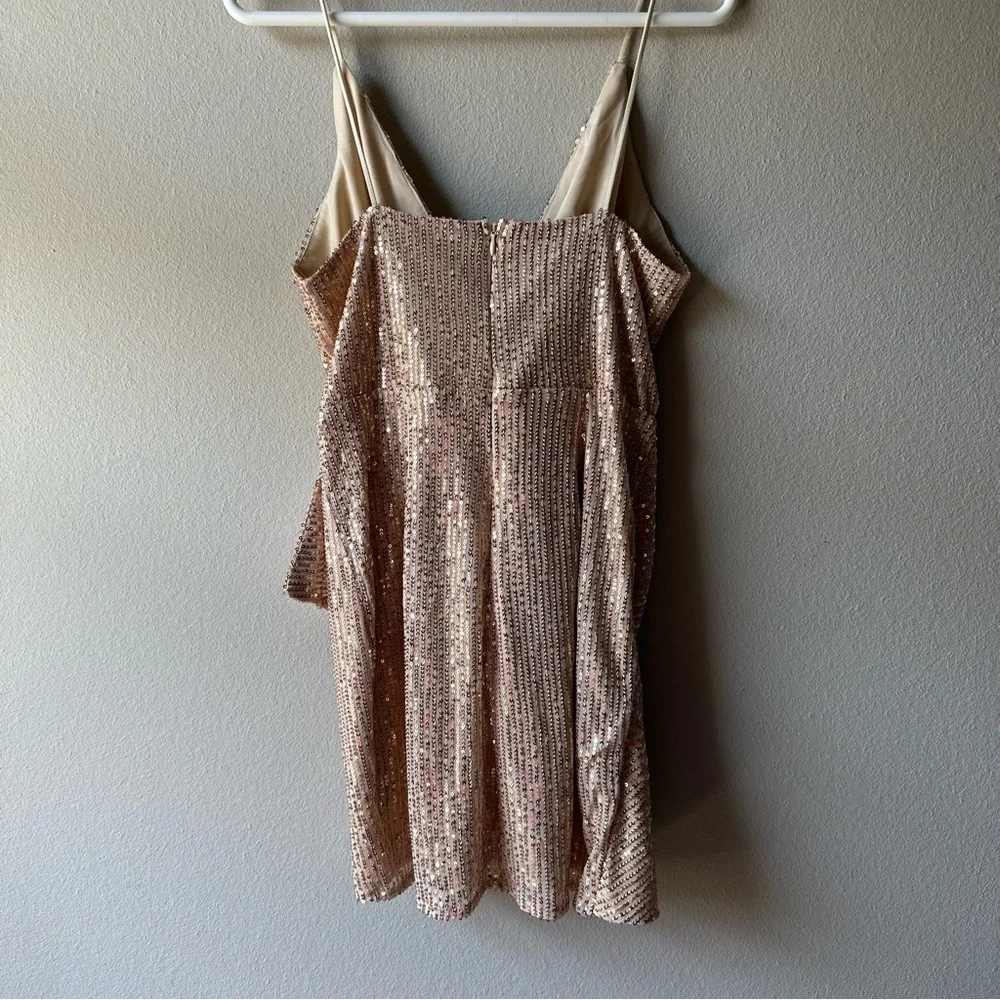 Double Crazy sexy sequin sparkly spaghetti strap mini dress - Picture 6 of 8